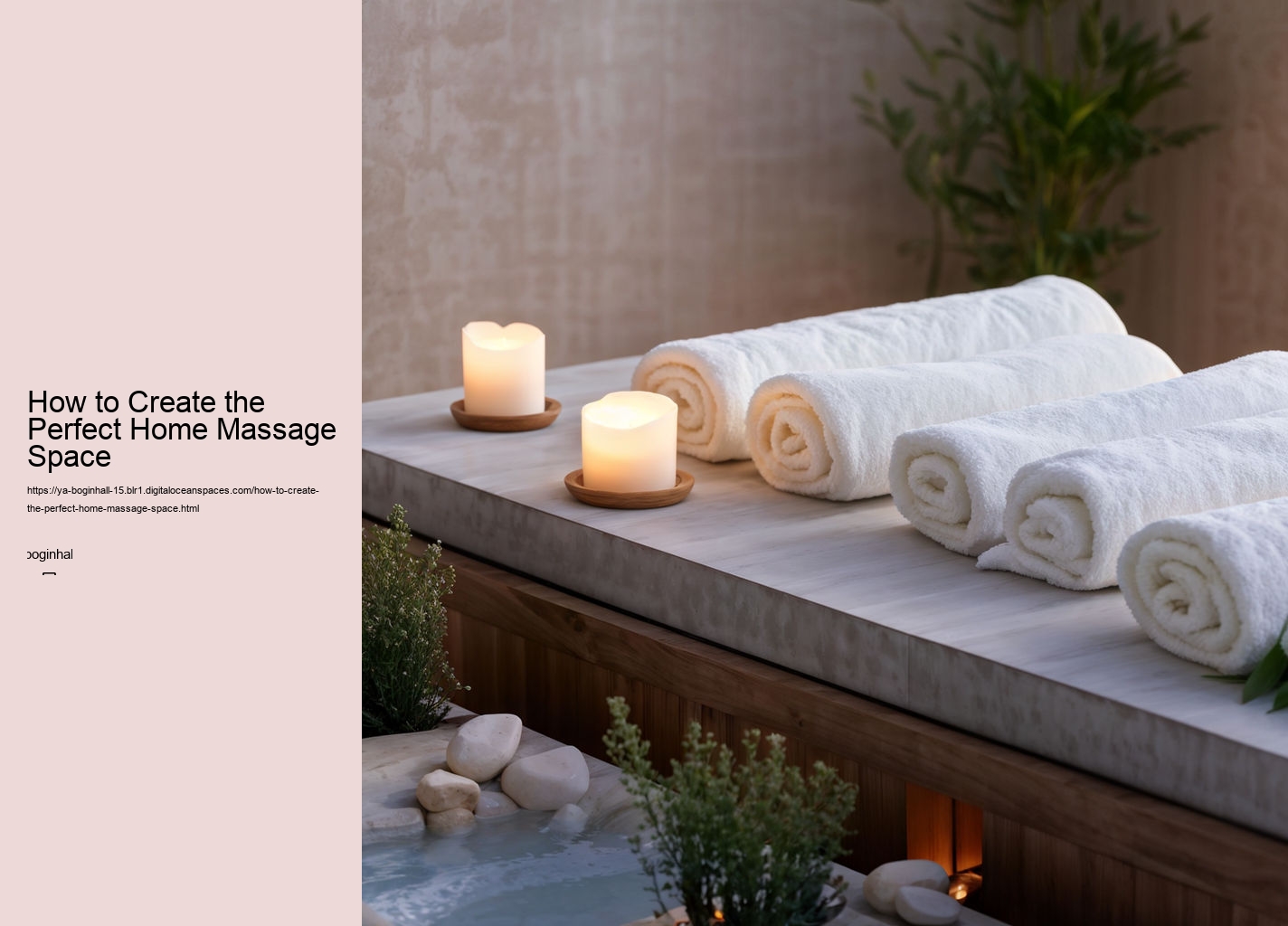 How to Create the Perfect Home Massage Space